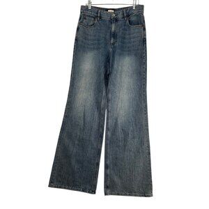 alice olivia Weezy Wide Leg Jeans Women SIZE 30 Sadie Light Vintage Blue